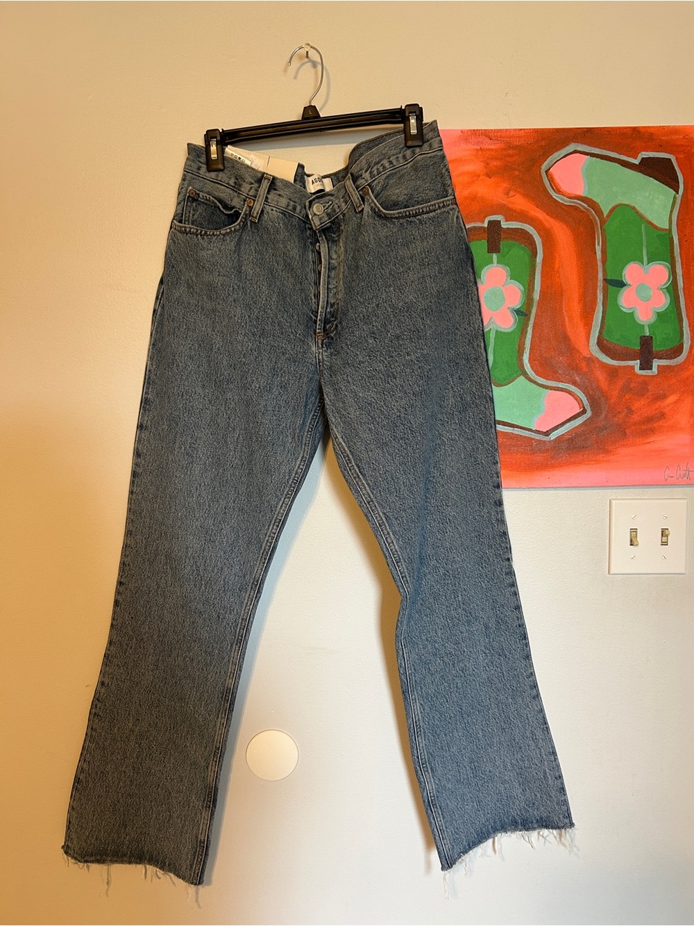 Agolde Mid Rise Relaxed Boot Organic Denim Jeans